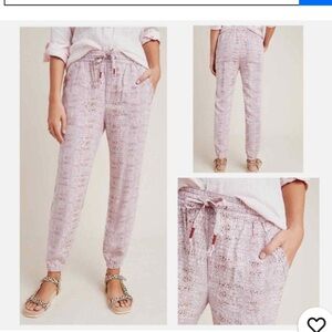Anthropologie Anthro Orana Pink Snake Jogger Sz Small Comfort Summer Vacation